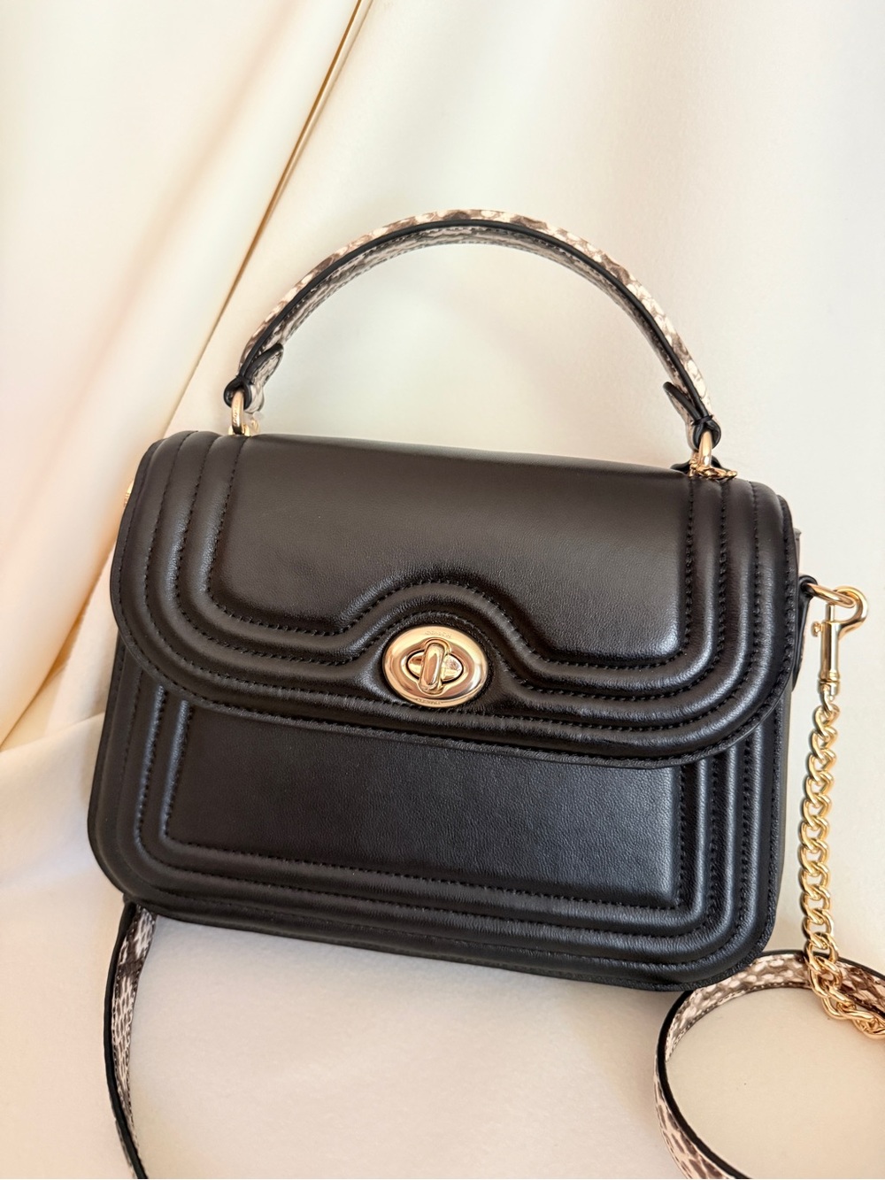 coach Marlie Top Handle Satchel With Border Quilting C7236
